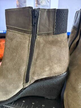 OLIVE GREEN ANKLE BOOTS